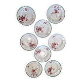 Set of 8 Deep Plates Cherry Blossom Badonviller