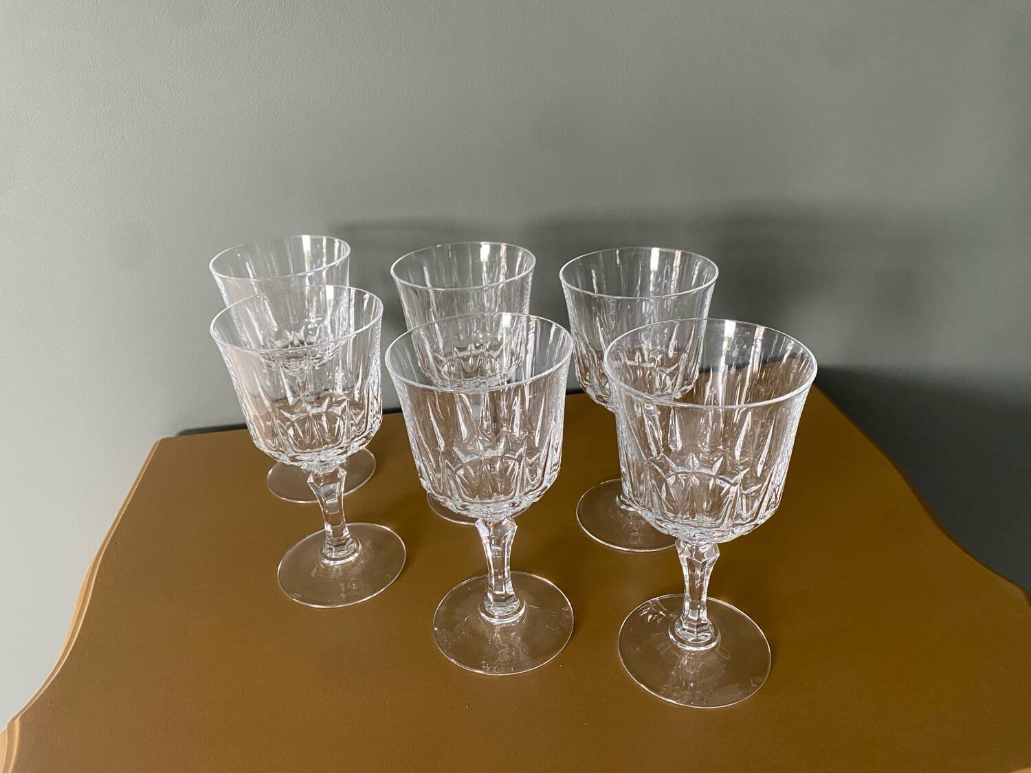 6 crystal stem glasses from D'ARQUES