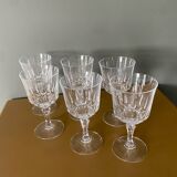 6 stemmed glasses in D'ARQUES Crystal