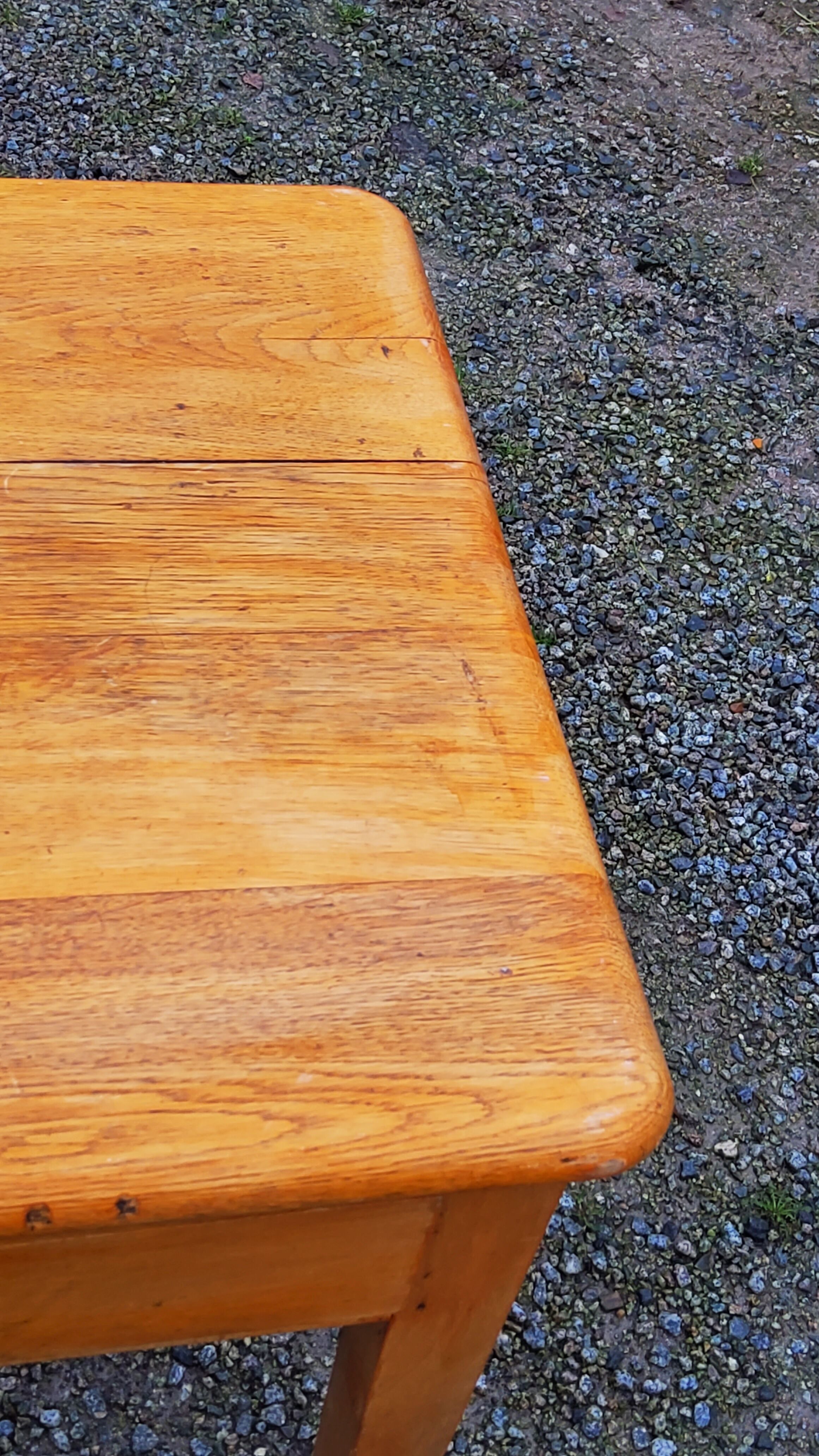 Writing table oak desk feet bobbins from the 50s