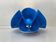 Blue plexiglass table lamp, Flower Design, 1970s, Italy.