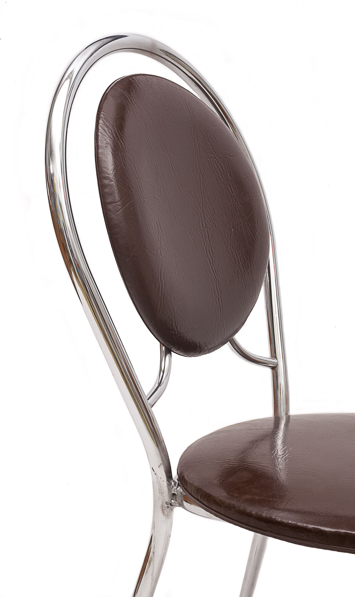 6 chairs Soudexvinyl chocolate, vintage 1970