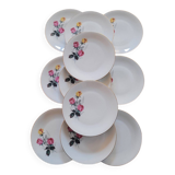 P.L. France flat plates – Roses – 1950s