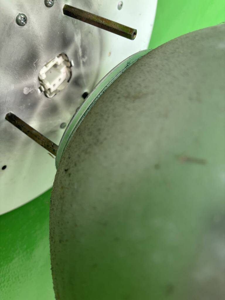 Green metal industrial pendant light