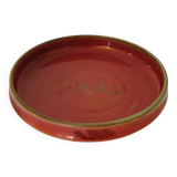 Ceramic empty pocket / bowl with prehistoric Lascaux decor Signed Paule