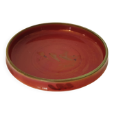 Ceramic empty pocket / bowl with prehistoric Lascaux decor Signed Paule