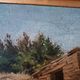 peinture de paysage à l'huile sur carton, cadre ancien du début des années