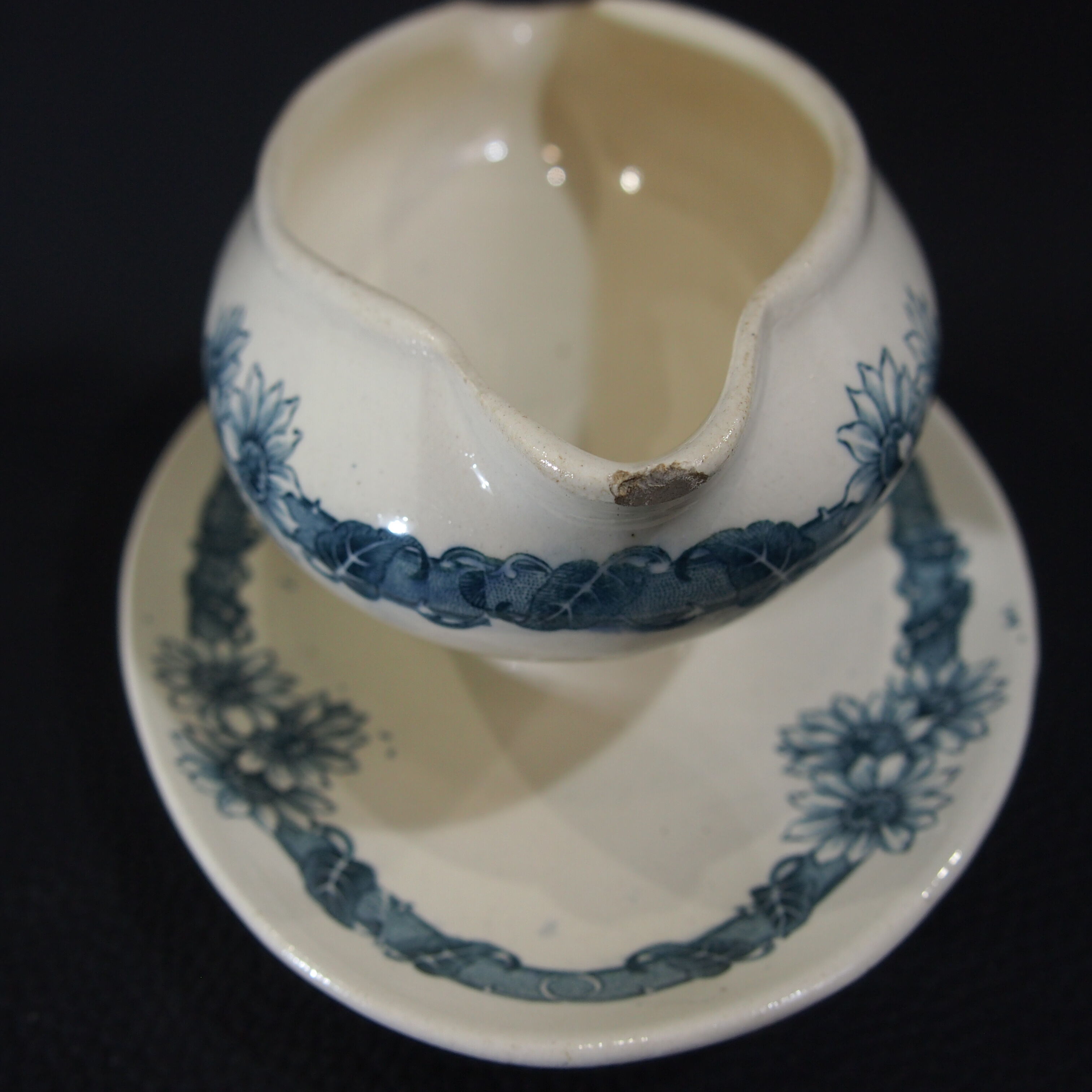 Vintage Longchamp Denise earthenware gravy boat