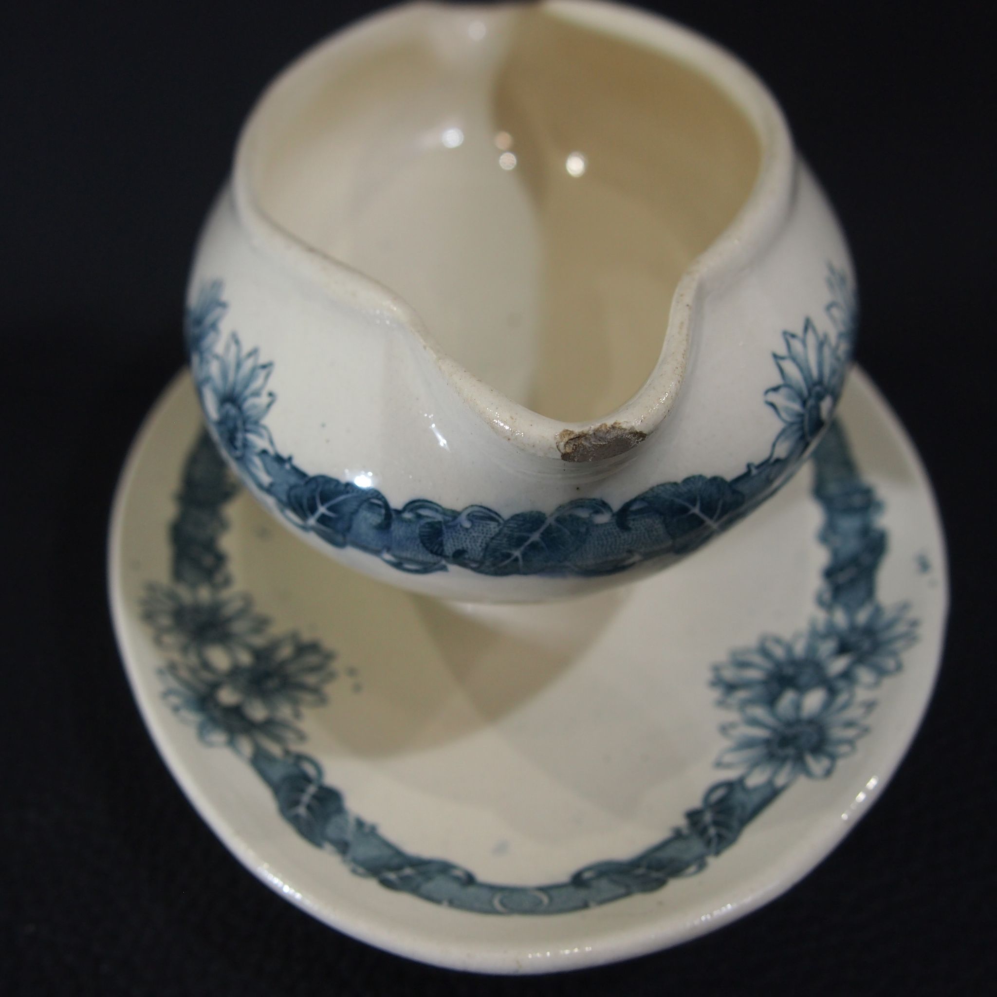 Vintage Longchamp Denise earthenware gravy boat