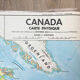 Carte scolaire vintage canada mdi année 1971