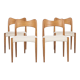 4 dining chairs in oak by Arne Hovmand Olsen for Mogens Kold 1960s