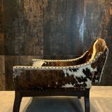Vintage chair cowhide