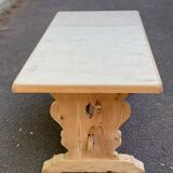 Renovated monastery farmhouse table in 20th century pine wood 180cm