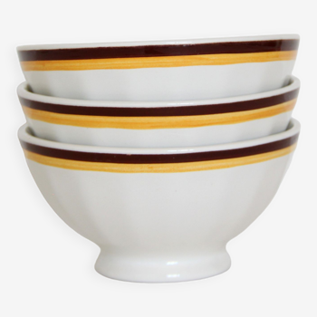 Set of 3 antique ceramic bowls