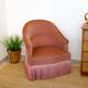 Pink velvet armchair