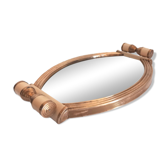 Ancien plateau miroir art deco