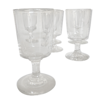 Set de 6 verres de campagne 19e rouleau à pied