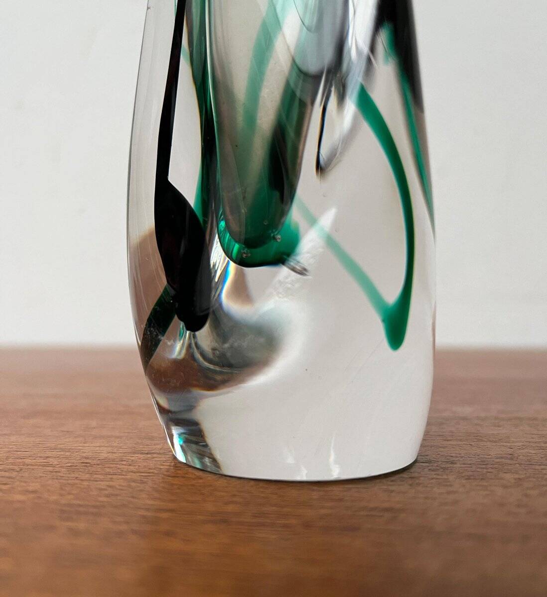 Vintage art glass vase by Max Verboeket for Kristalunie Maastricht, 1970s