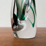 Vintage art glass vase by Max Verboeket for Kristalunie Maastricht, 1970s