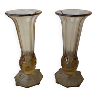 Pair of glass vases