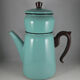 large vintage coffee maker made of enamelled sheet metal