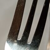 Suite 12 dessert forks silver metal era art deco
