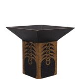 Gold on Black Art Deco Jardiniere with craquelure Japan