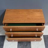 Teak chest of drawers 1970s with perspex handles