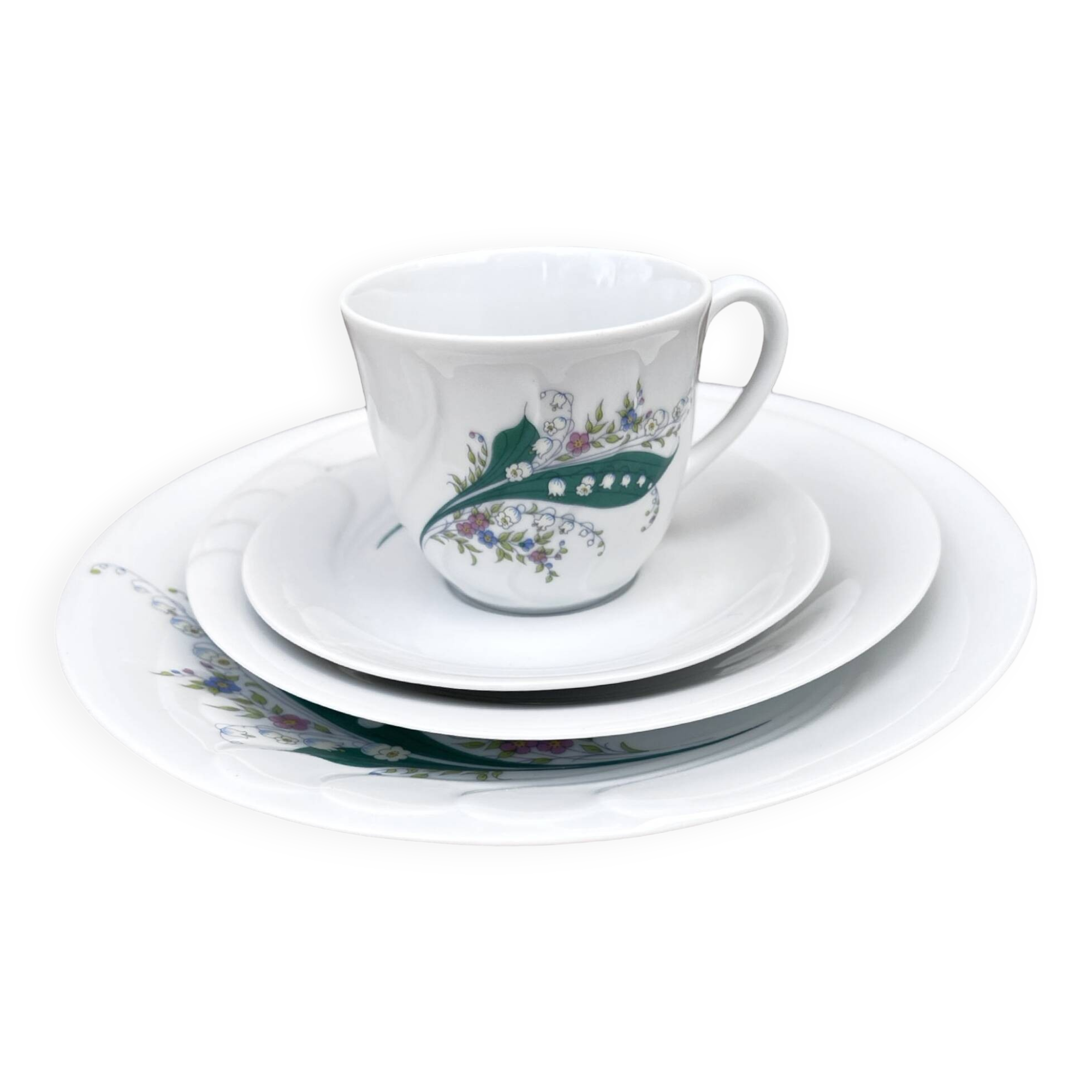 Porcelain breakfast set Wawel, Poland 1980s - set of 4