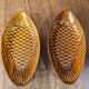 Pair of vintage Polish ceramic fish platters
