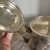 Antique Silver-Plated Metal Teapot Art Deco