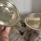 Antique Silver-Plated Metal Teapot Art Deco