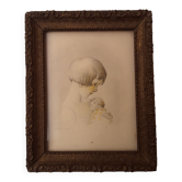 Framed drawing by Jean Droit 1884-1961