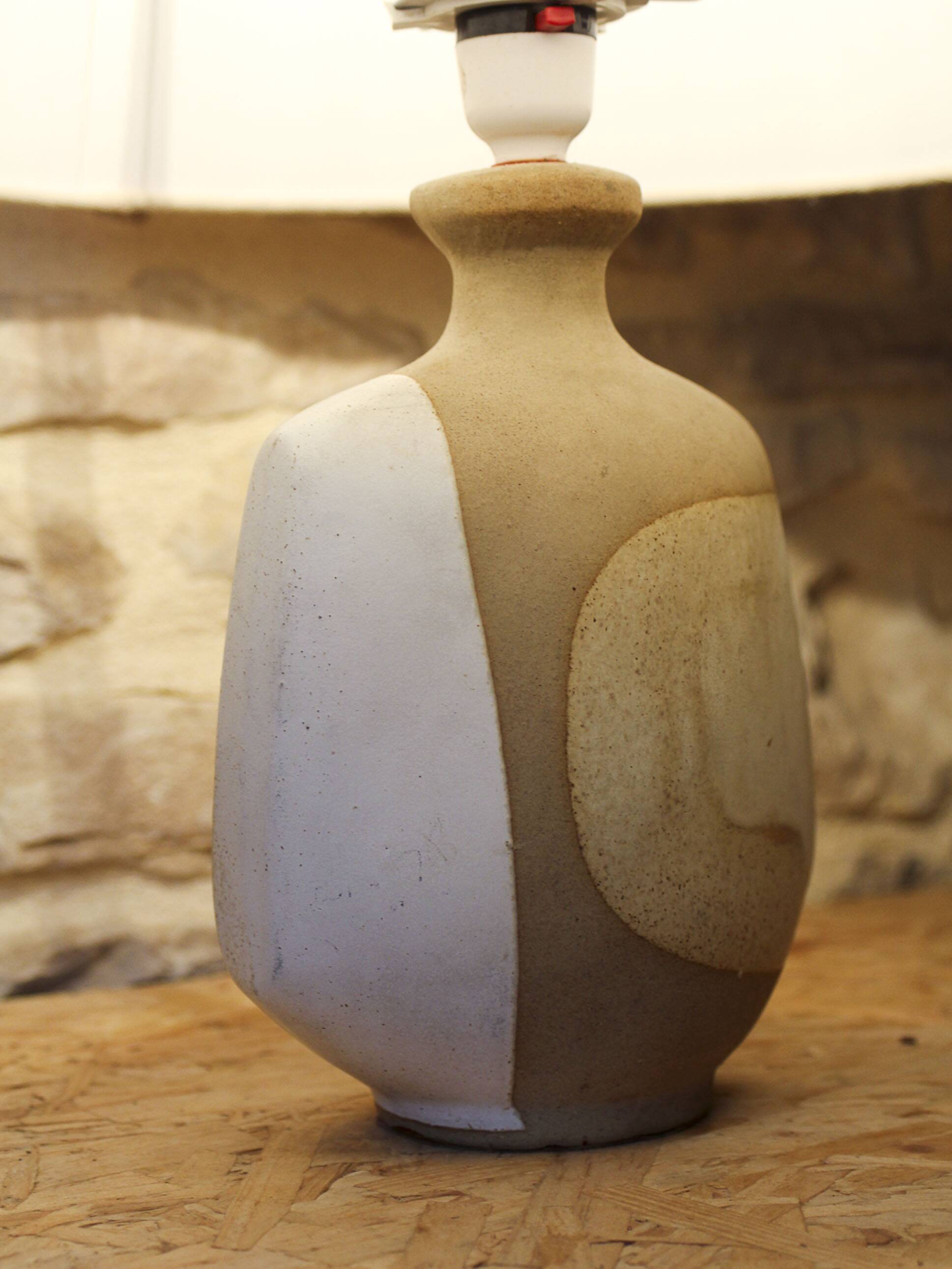 Ceramic lamp base Peter Ellery Tremaen Pottery 70s