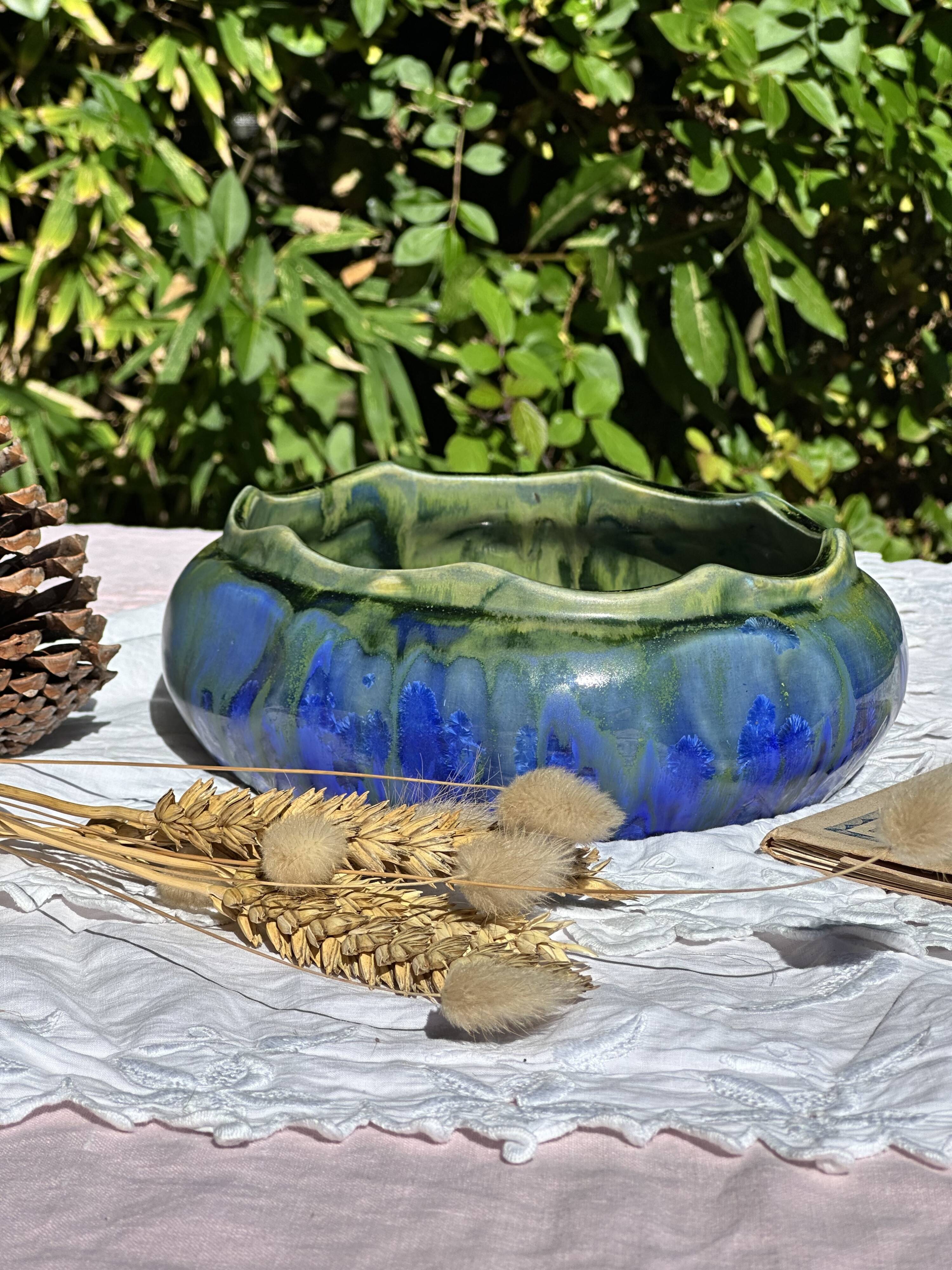 Gilbert metenier signed ceramic bowl // french art deco