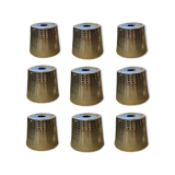 9 lampshades gilded metal