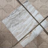 Marble and glass dining table, 80s