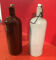 Lot de 3 bouteilles en grès