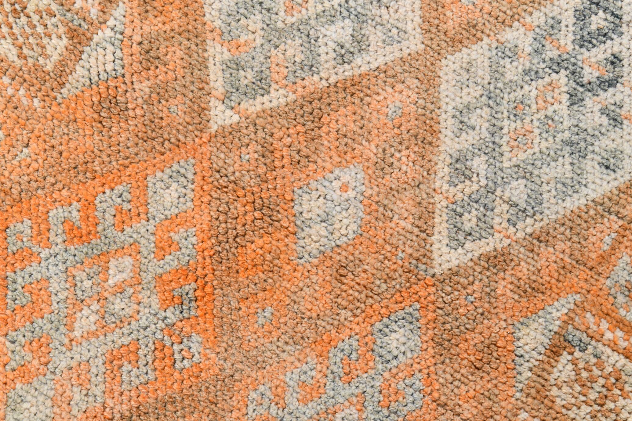 3x11 Orange Brown Tribal Turkish Vintage Runner Rug, 88x330Cm