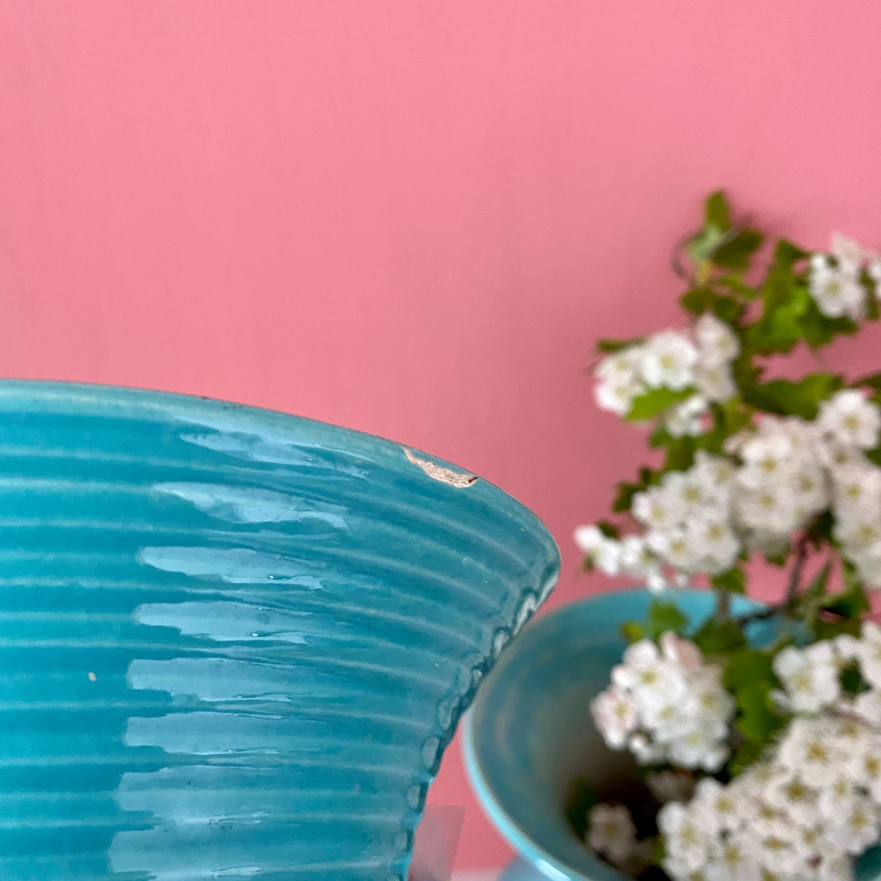 Set of two vintage art deco ceramic vases