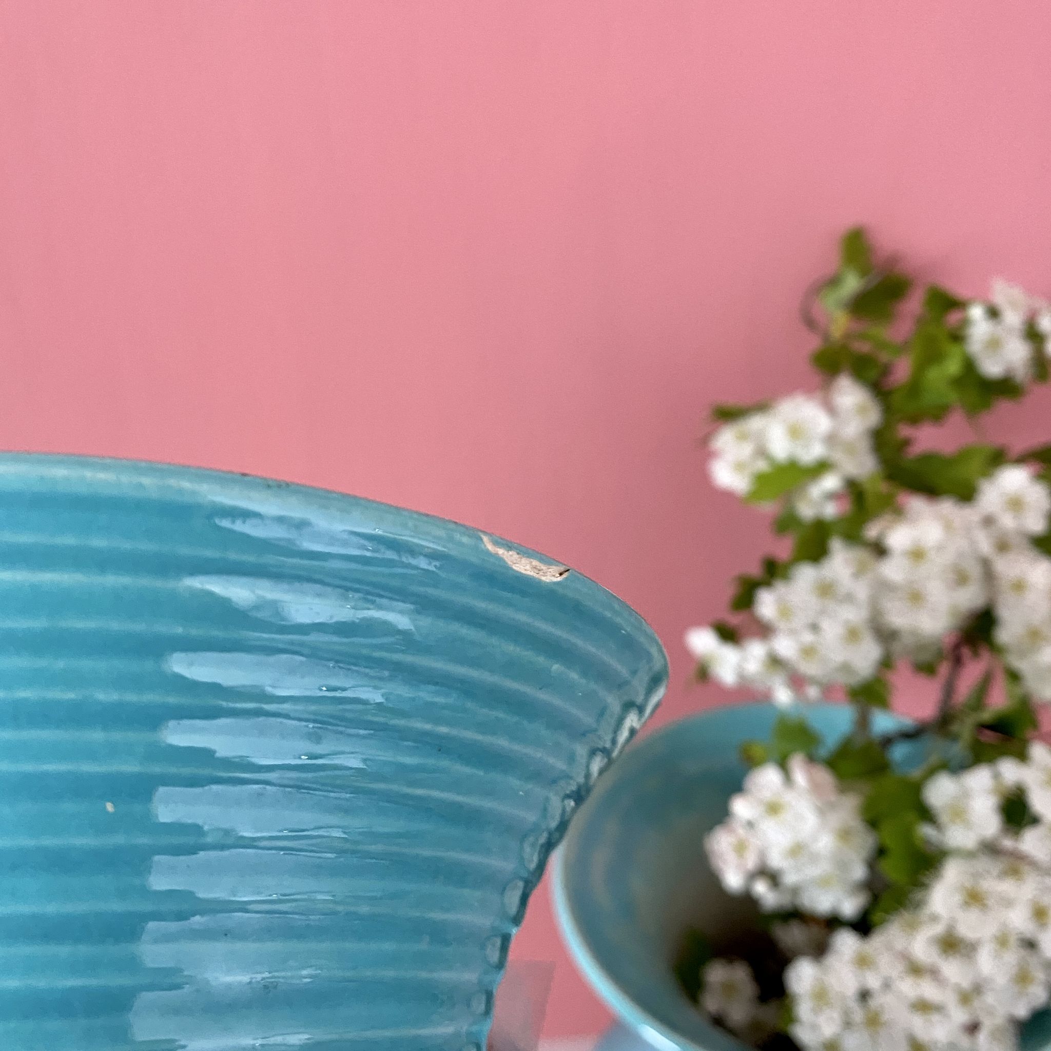 Set of two vintage art deco ceramic vases