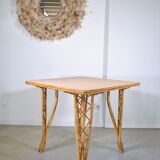 Rattan dining table year 60