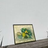 Still life painting of squash and pitcher