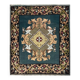 Teal Green Kilim Rug Handwoven Oriental Carpet Moldavian Area Square Rug