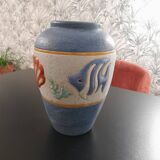 Vase with marine motifs