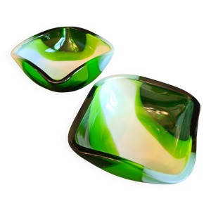 Paire de coupelles Murano
