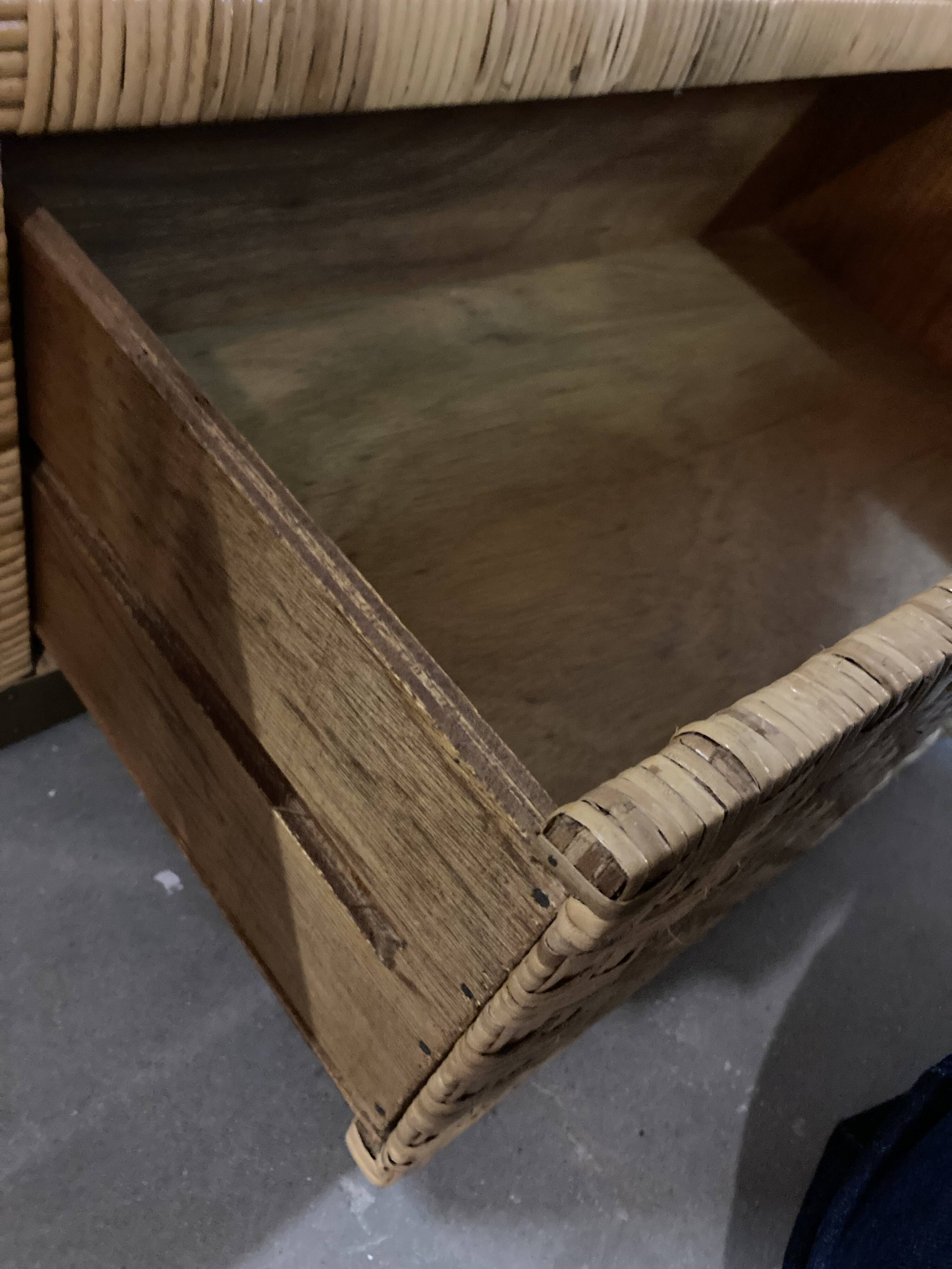 Mid-Century Modern Dresser, Rattan