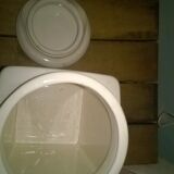 Pot of rectangular flour, white ceramic