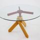 Italian Postmodern Adjustable "Screw" Dining Table and Four Stools in the Style