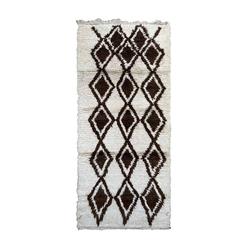 Moroccan Berber runner rug pure wool 250cmx150cm